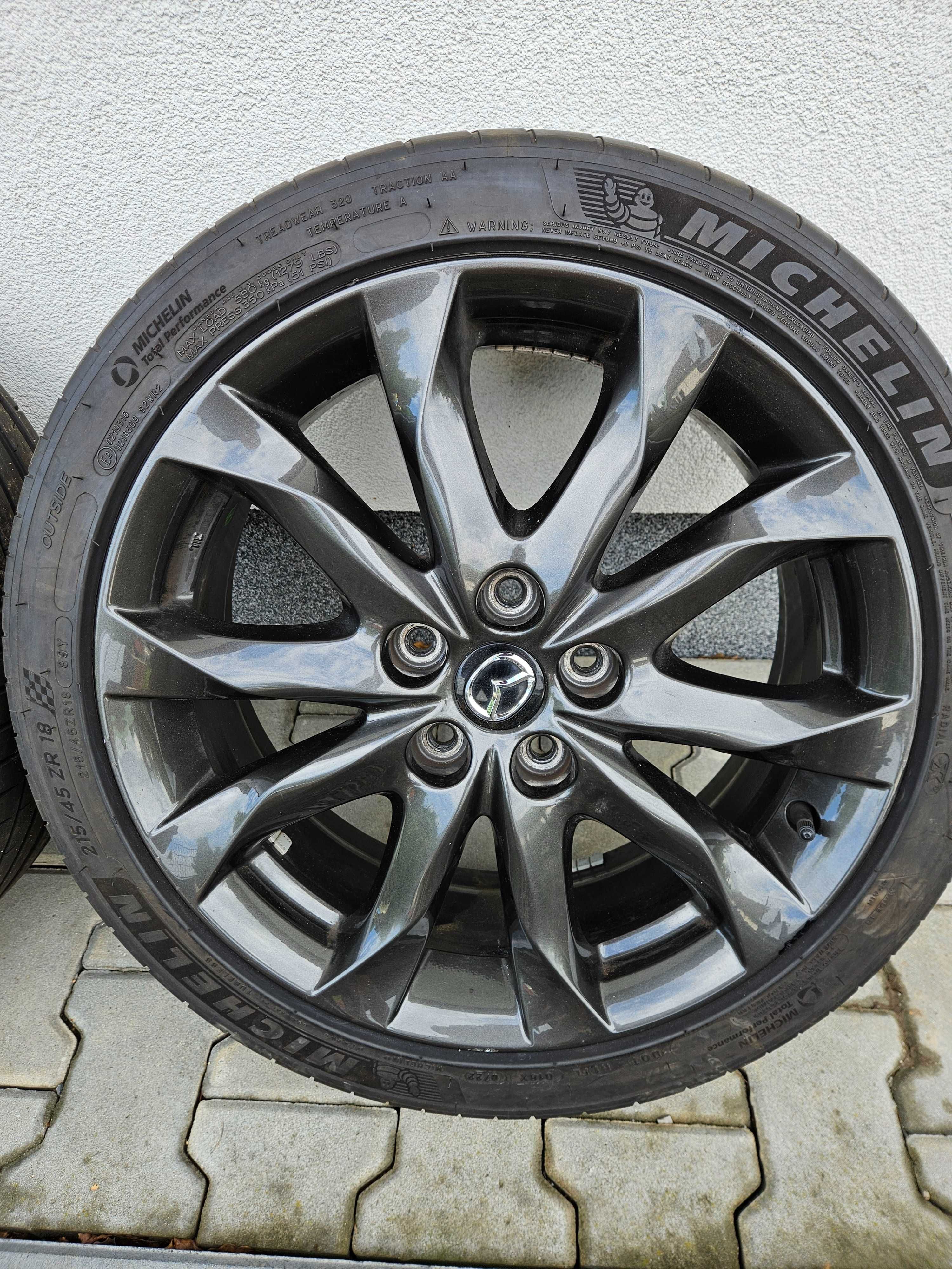Oryginalne kola felgi Mazda 3 18X7J 215/45 MICHELIN Pilot Sport letnie