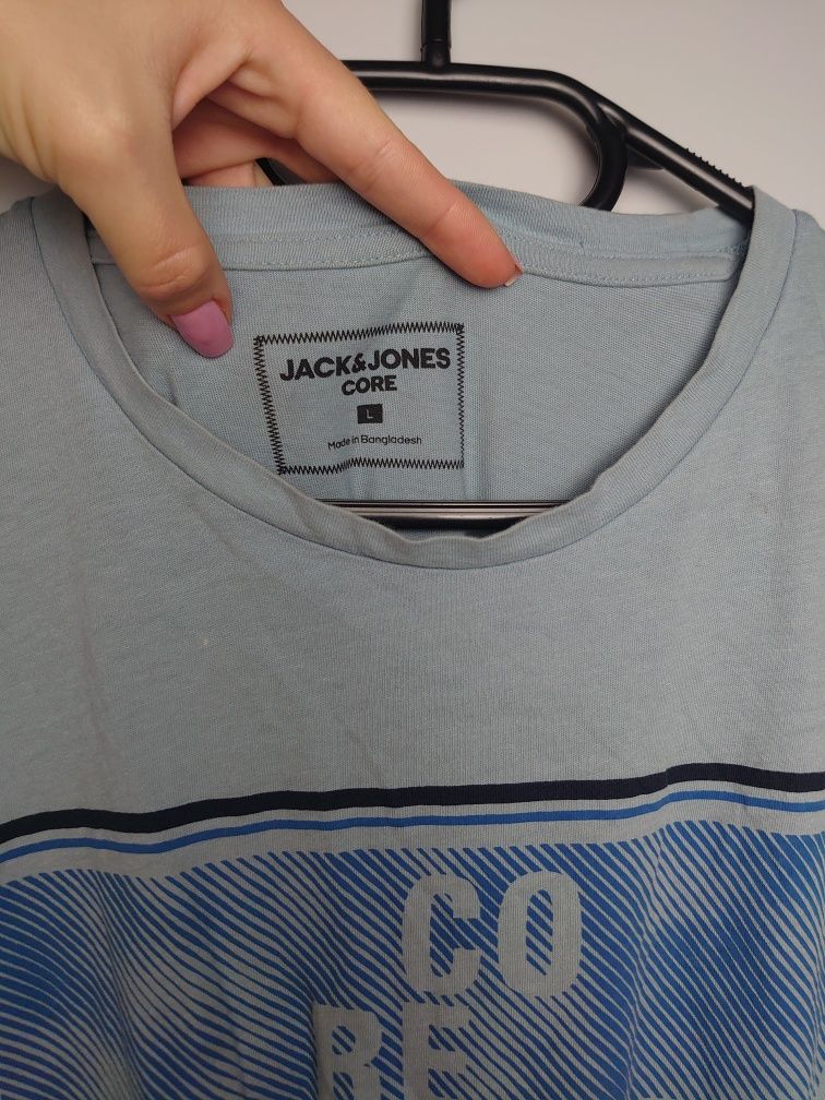 Błękitny t-shirt Jack&Jones