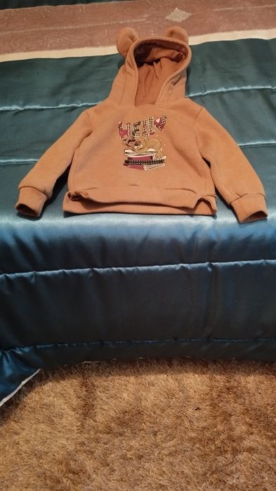 Camisola cardada co. Capuz