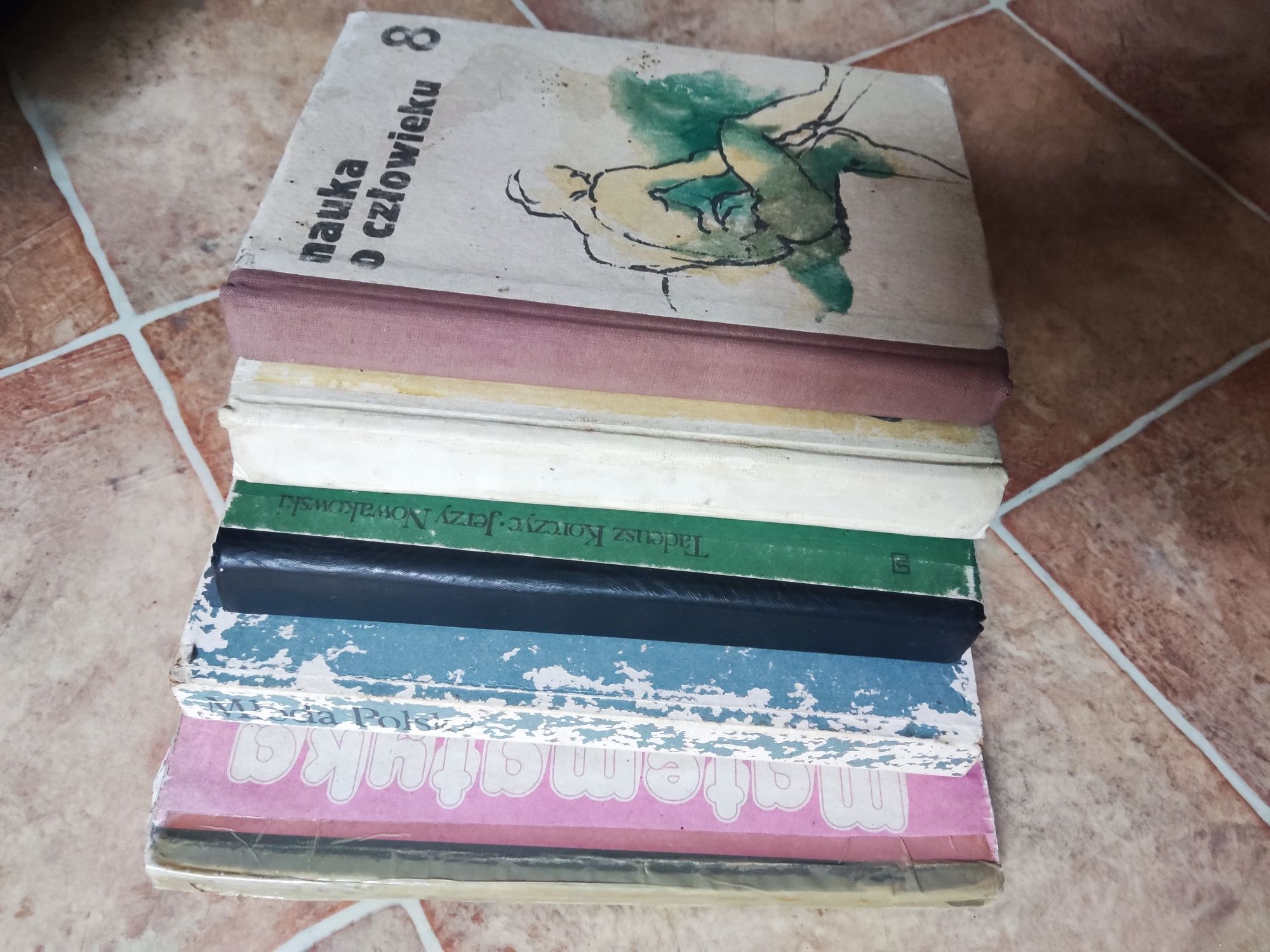 Stare książki podręczniki szkolne Vintage