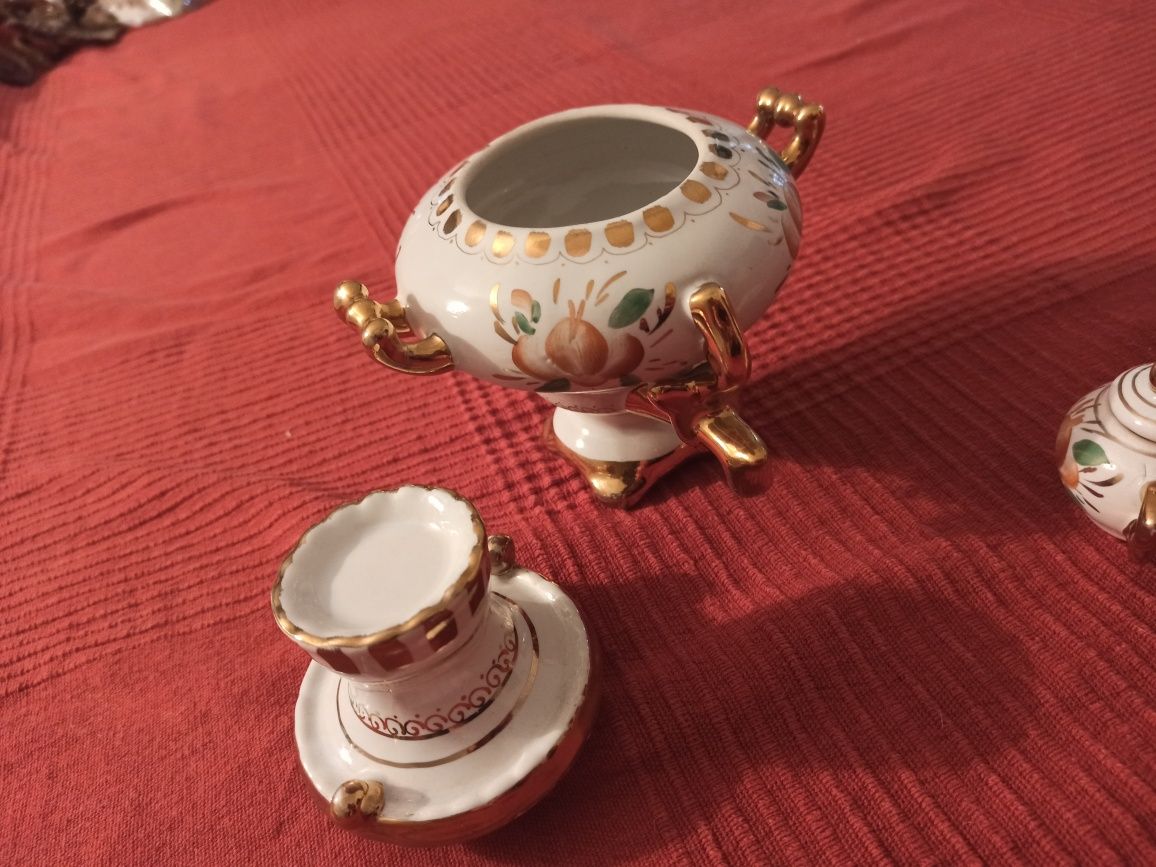 Komplet ozdobny porcelana naczynie do parzenia plus mini dzbaneczek