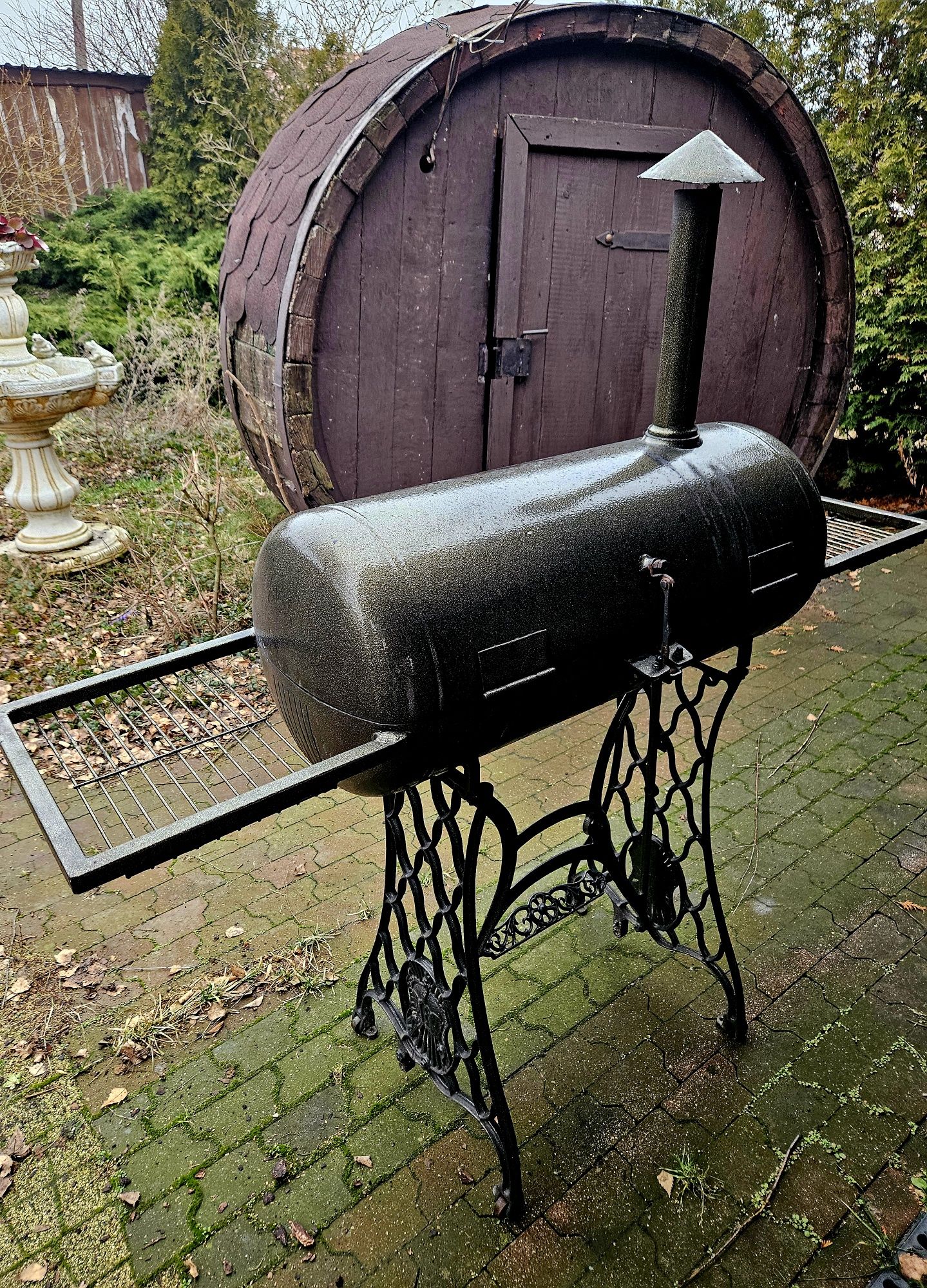 Grill Ogrodowy - Duży i Stylowy - Oryginał - Malowany Proszkowo -Retro