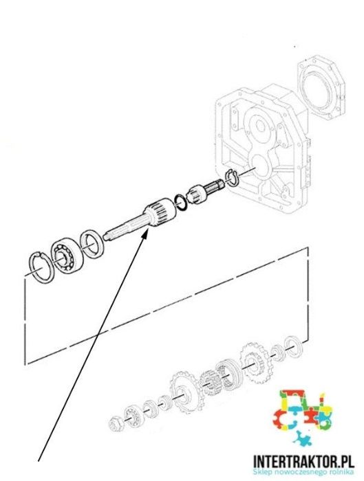 Wał napędowy skrzyni biegów 517.1260 New Holland
