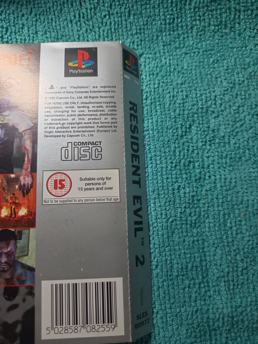 Ps1 Resident Evil 2 psx psone Okładka Tylnia