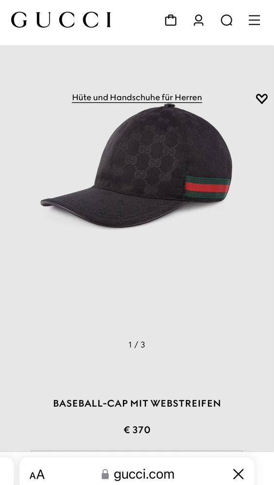 Продам свою оригінальну кепку Gucci GG Canvas Baseball Cap