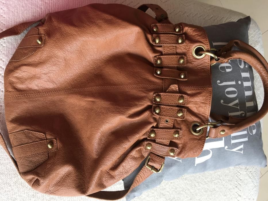 Torebka ASOS skóra naturalna camel karmel NOWA worek