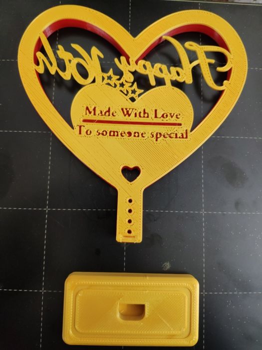 Coração Romântico Personalizado de aniversário/namorados ou ocasiões