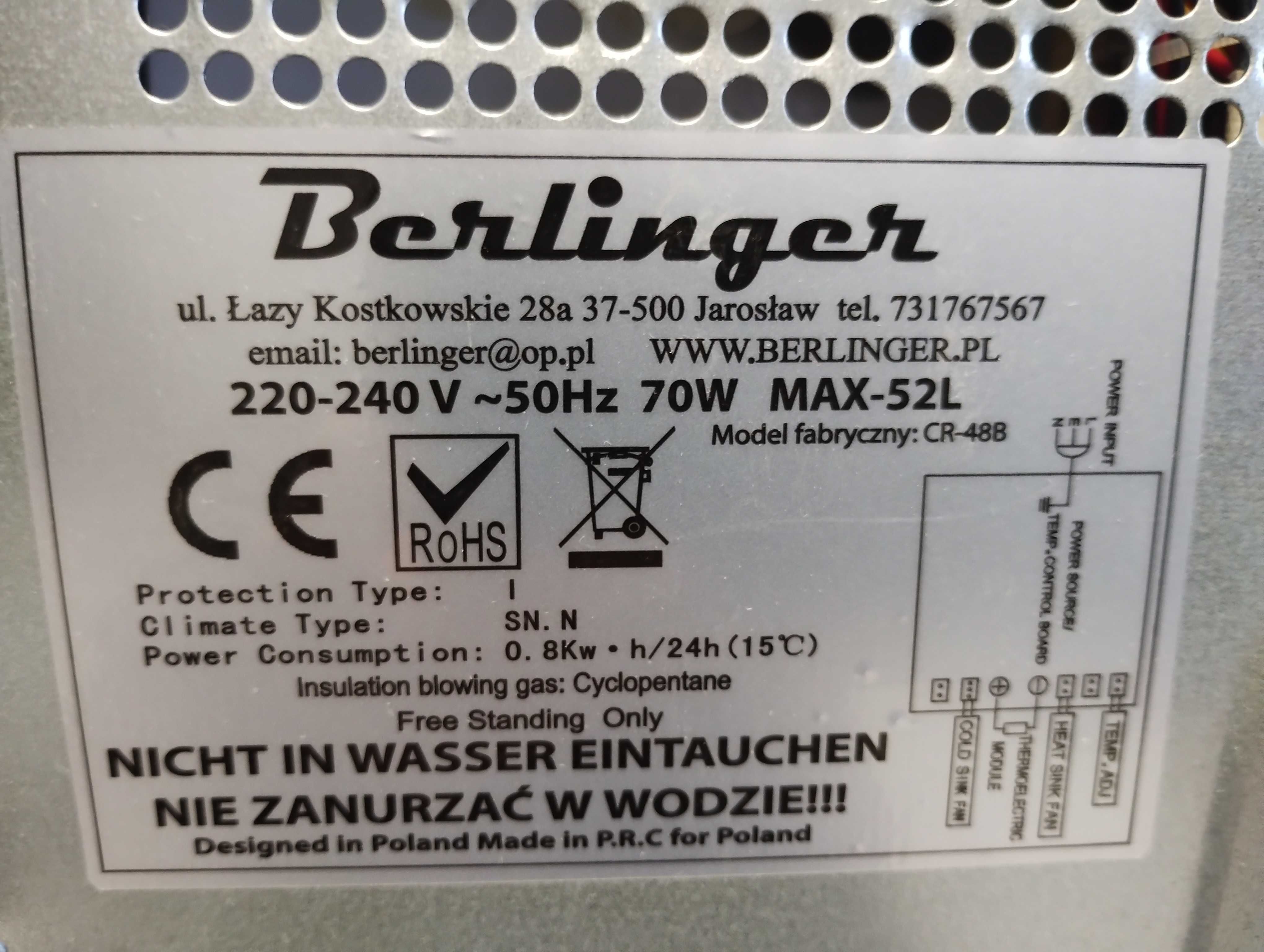 Lodówka Berlinger MAX-52-L
