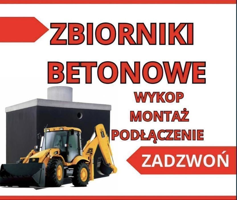 SZAMBO zbiornik betonowy na deszczówkę tanio z wykopem Bełchatów