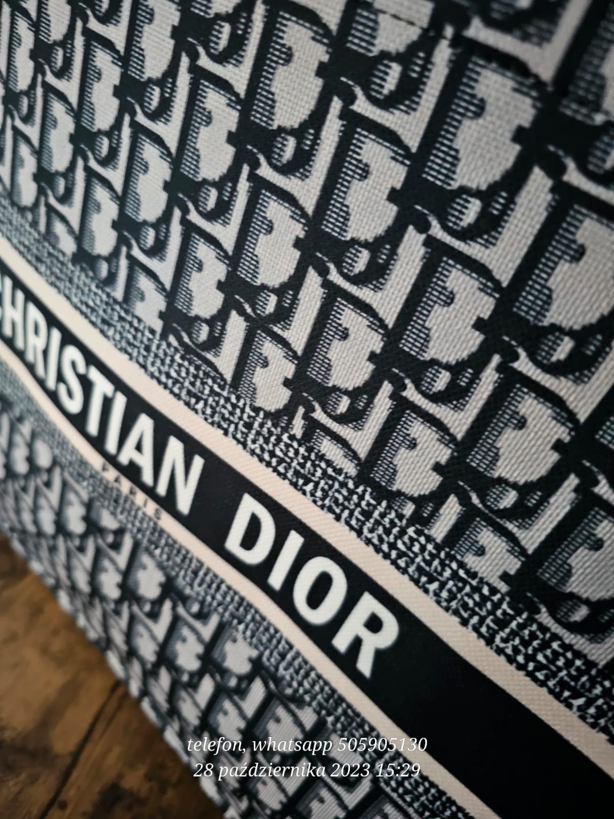 Piękna duża 42cm XL Dior monogram Shopper piękna Bag