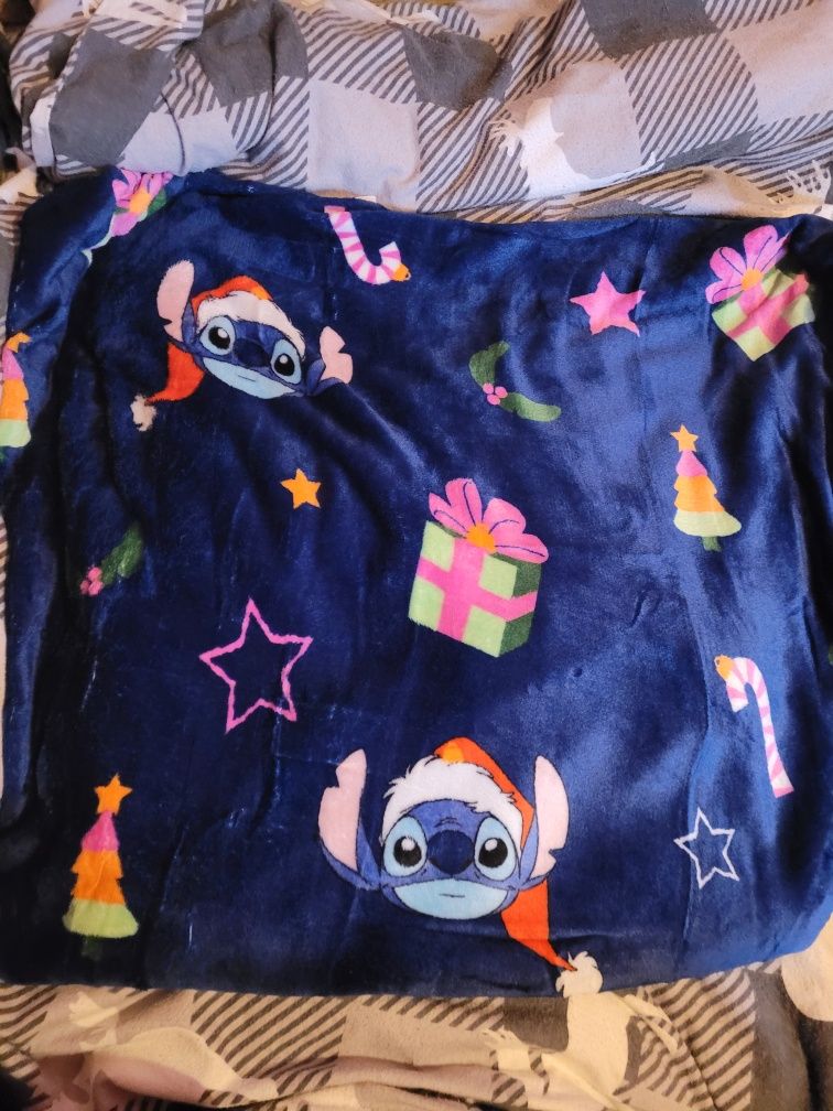 Koc Duży Soft Stitch 175x215 nowy z metką Stitch Disney Świąteczna