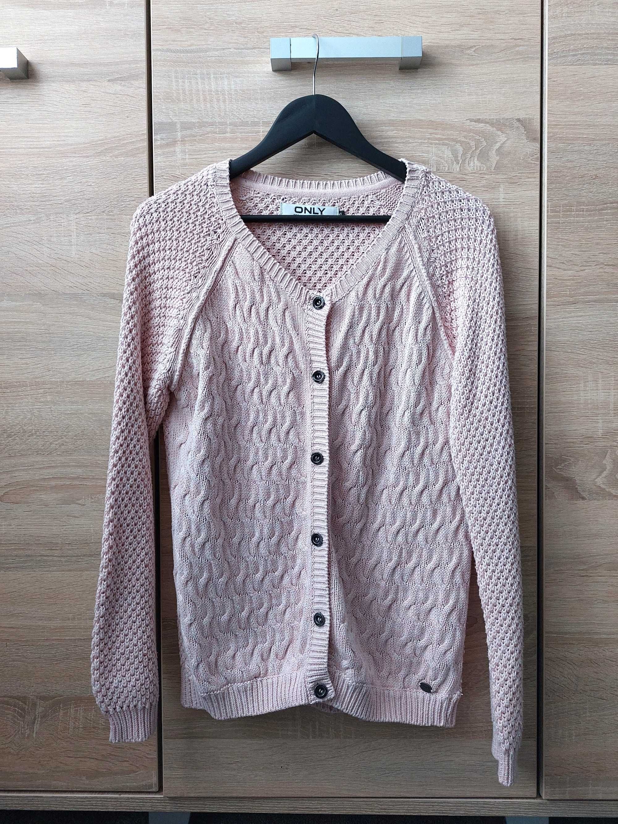 różowy sweterek damski kardigan