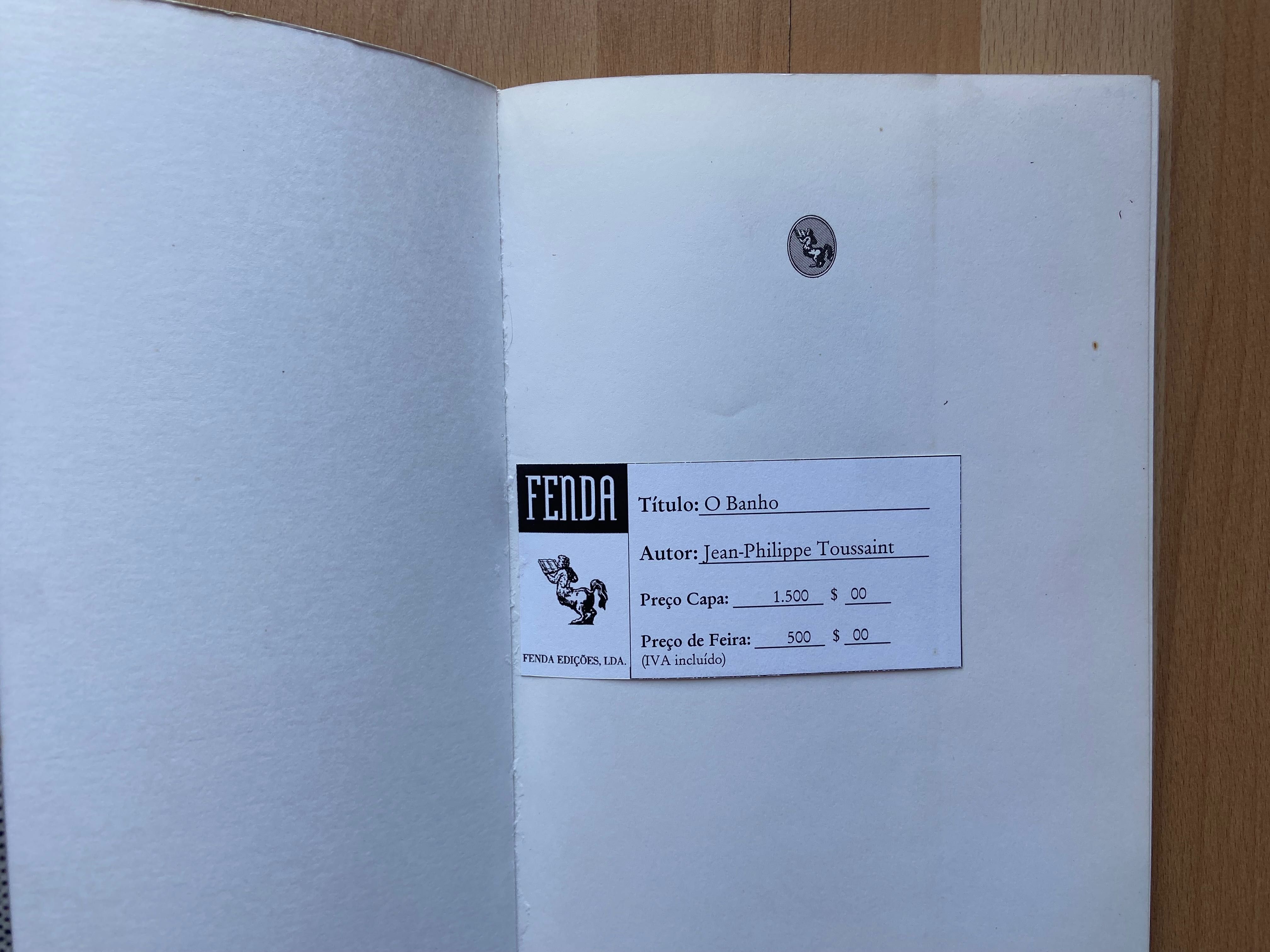 Livro Jean-Philippe Toussaint