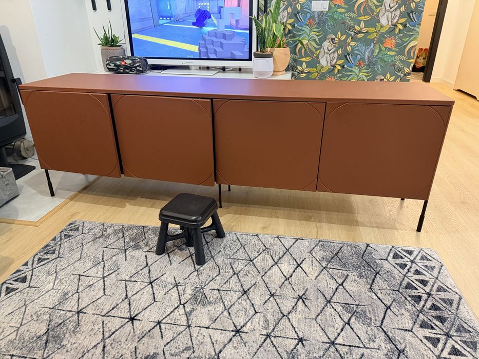 Meble Bogart szafka bordowa pod tv  rtv z szufladami sonatia 200 cm