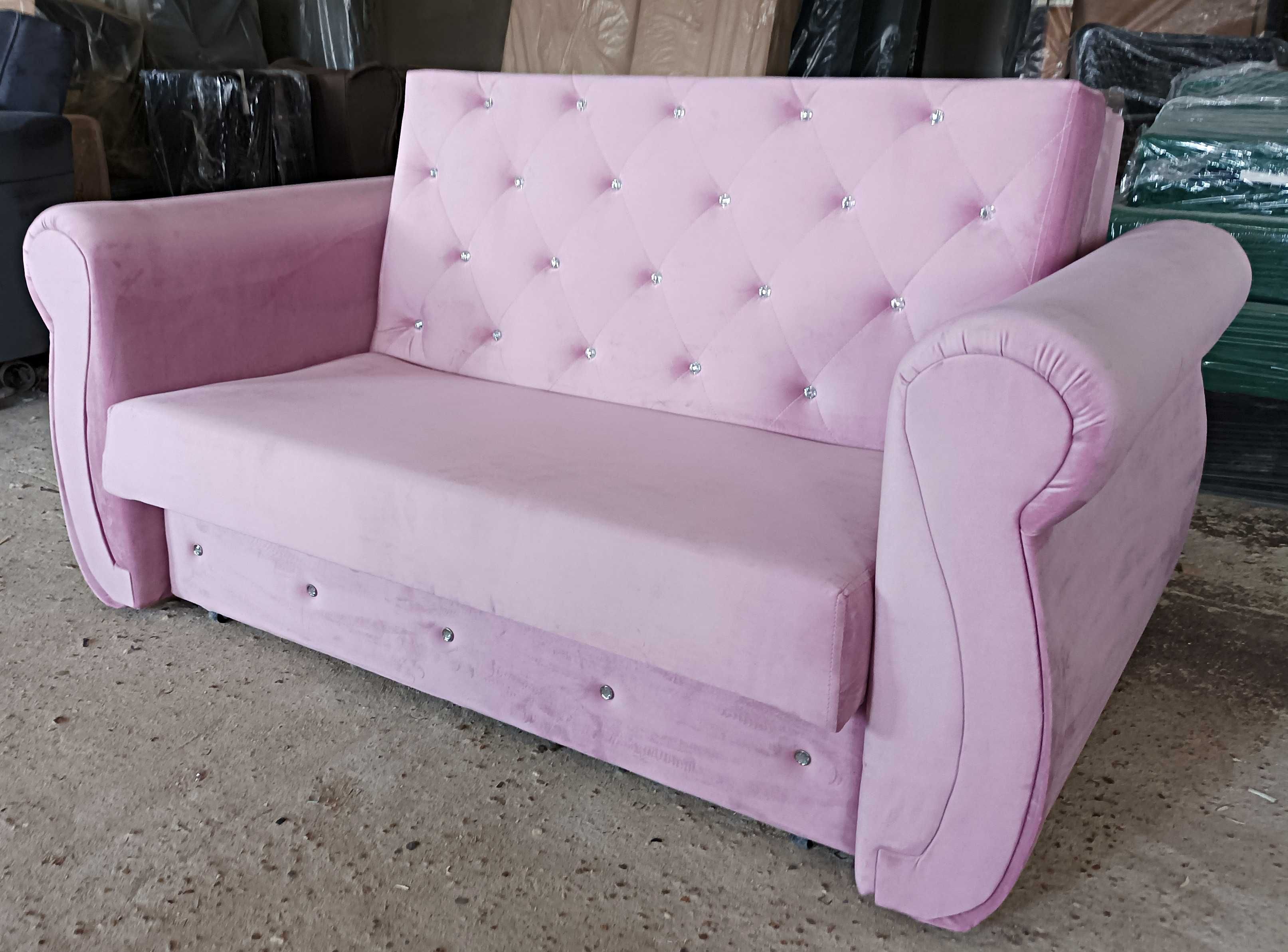 RATY chesterfield sofa rozkładana amerykanka kanapa łóżko 2-os Glamour