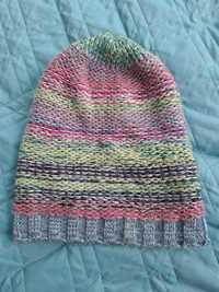 Kolorowa czapka zimowa(wełna/akryl