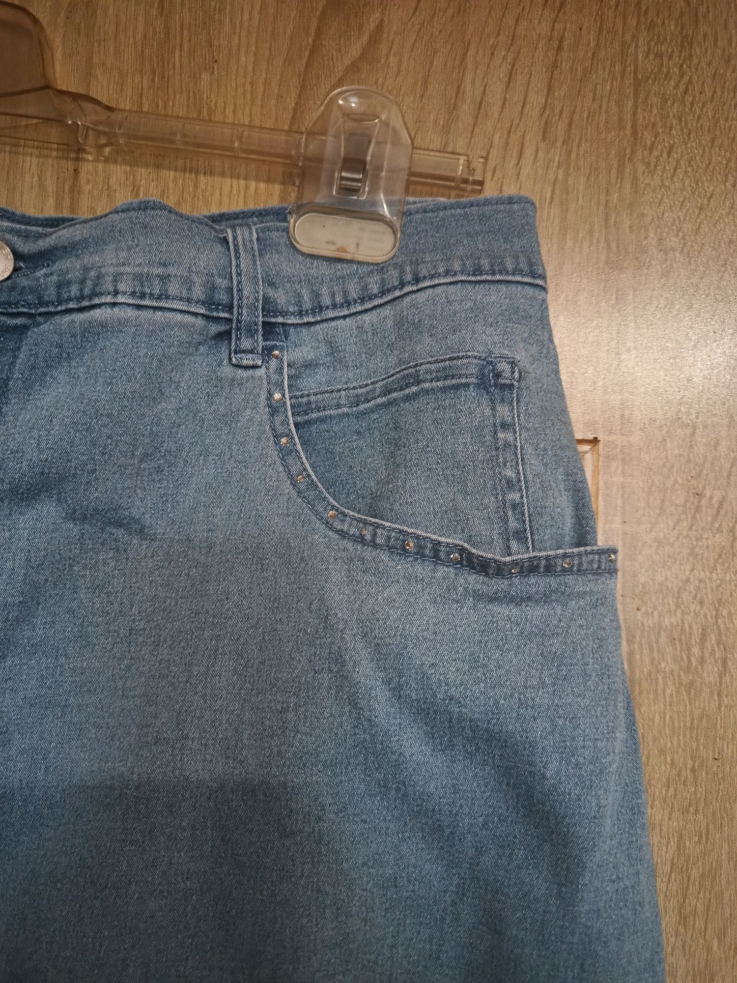 Spódnica i kamizelka jeans XXL
