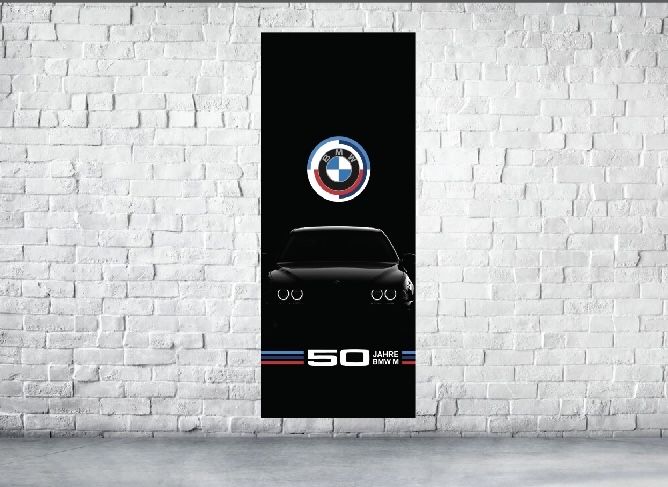 Baner plandeka 150x60cm BMW Mperformance 50 yahre