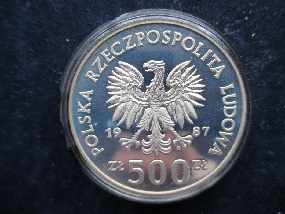 Srebrna moneta 500 zł z 1987 r. Igrzyska XXIV olimpiady. Oryginał !!!