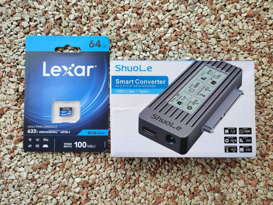 Karta pamięci microSDXC 64GB Lexar + adapter SATA III - USB 3.2 gen 1