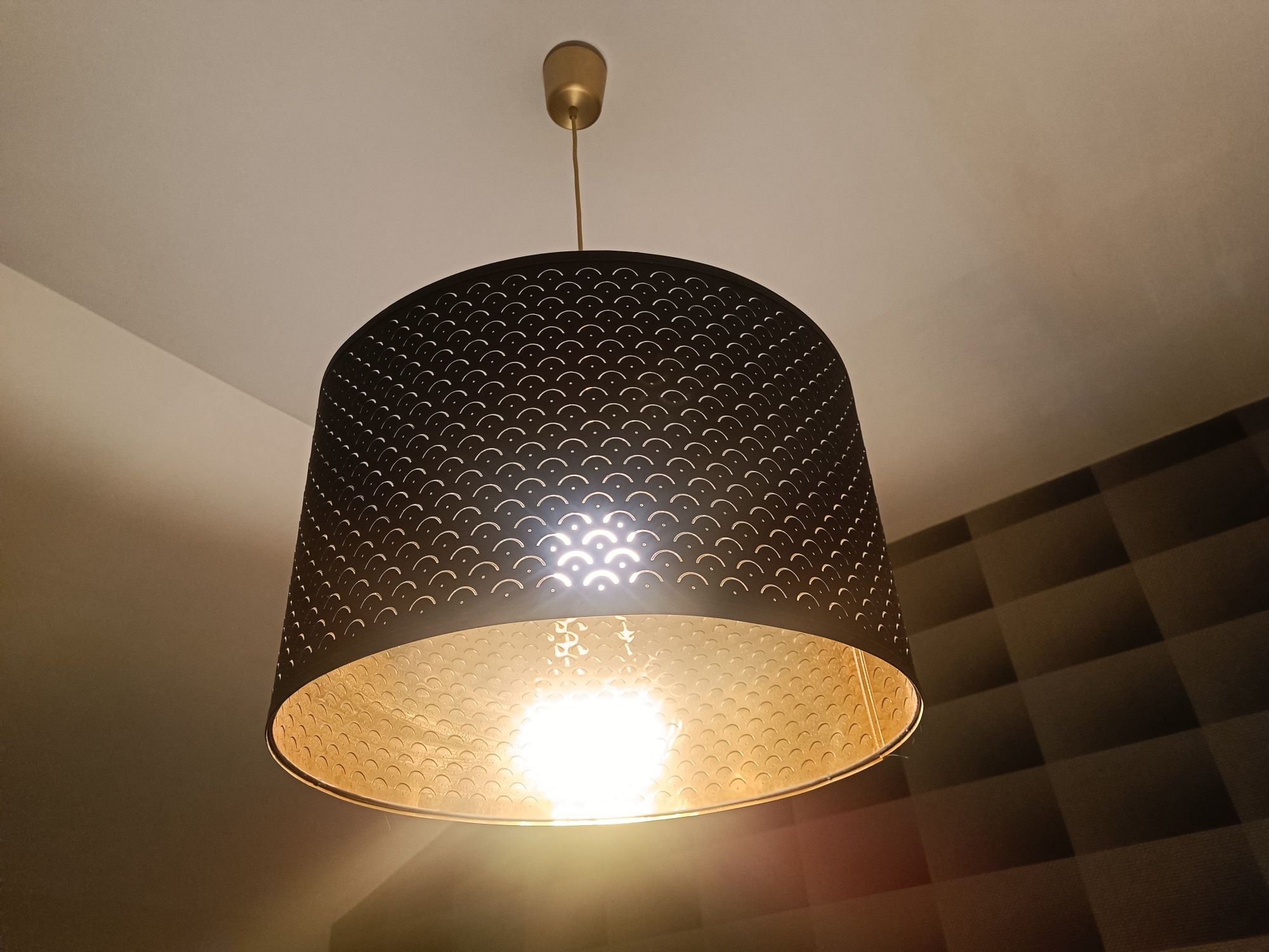 Lampa IKEA NYMO 59 cm czarny/mosiądz