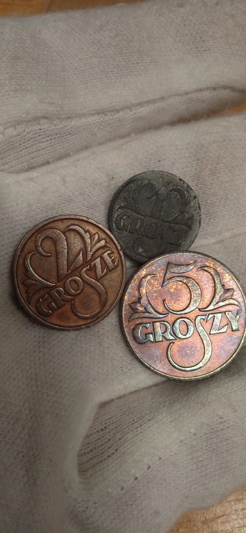 2RP 5 zł 1939r GG, zestaw 1,2,5 gr 1939r, 2gr 1928r,5 gr39r,50gr 1923