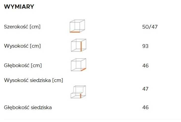krzesła Mebloo Bomar Funky dąb olejowany granatowe tapicerowane ideal