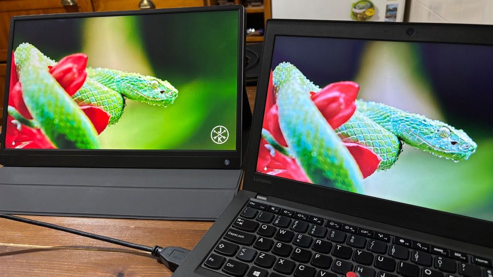 Monitor touchscreen 15,6 polegadas com bateria