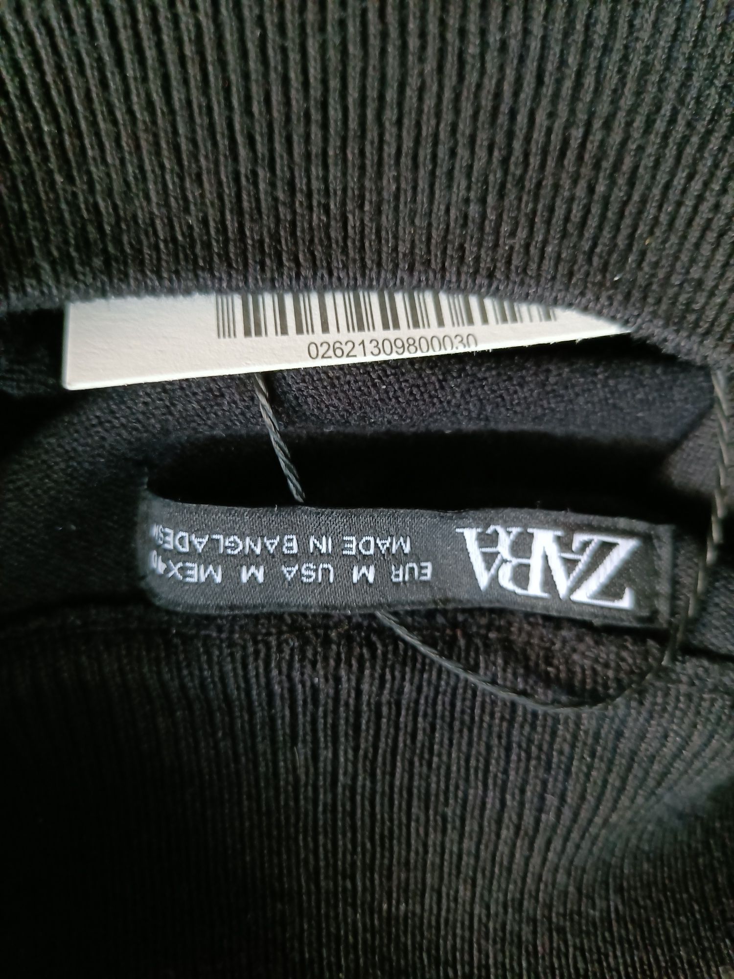 Sweter męski Zara z półgolfem,czarny ,nowy z metką,