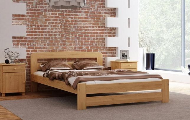 Meble Magnat łóżko drewniane sosnowe Lidia 120 różne kolory wymiary
