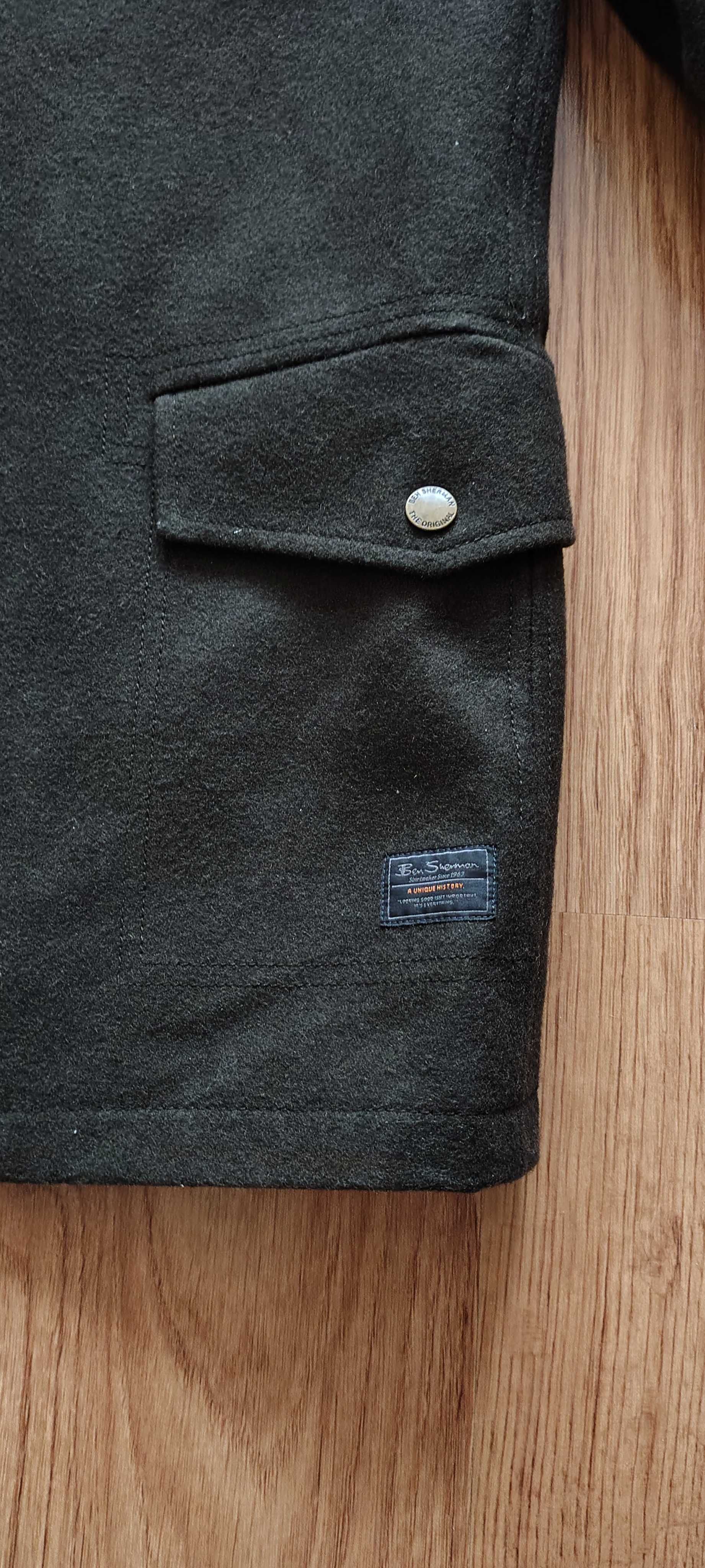 Ben Sherman roz. L Ładna kurtka, wełna 60%