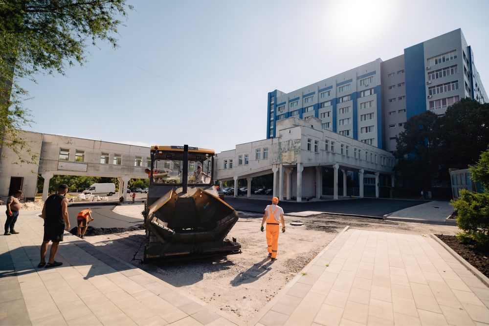 Асфальтні роботи, Запоріжжя, Дніпро. Благоустрій. Асфальтные работы.