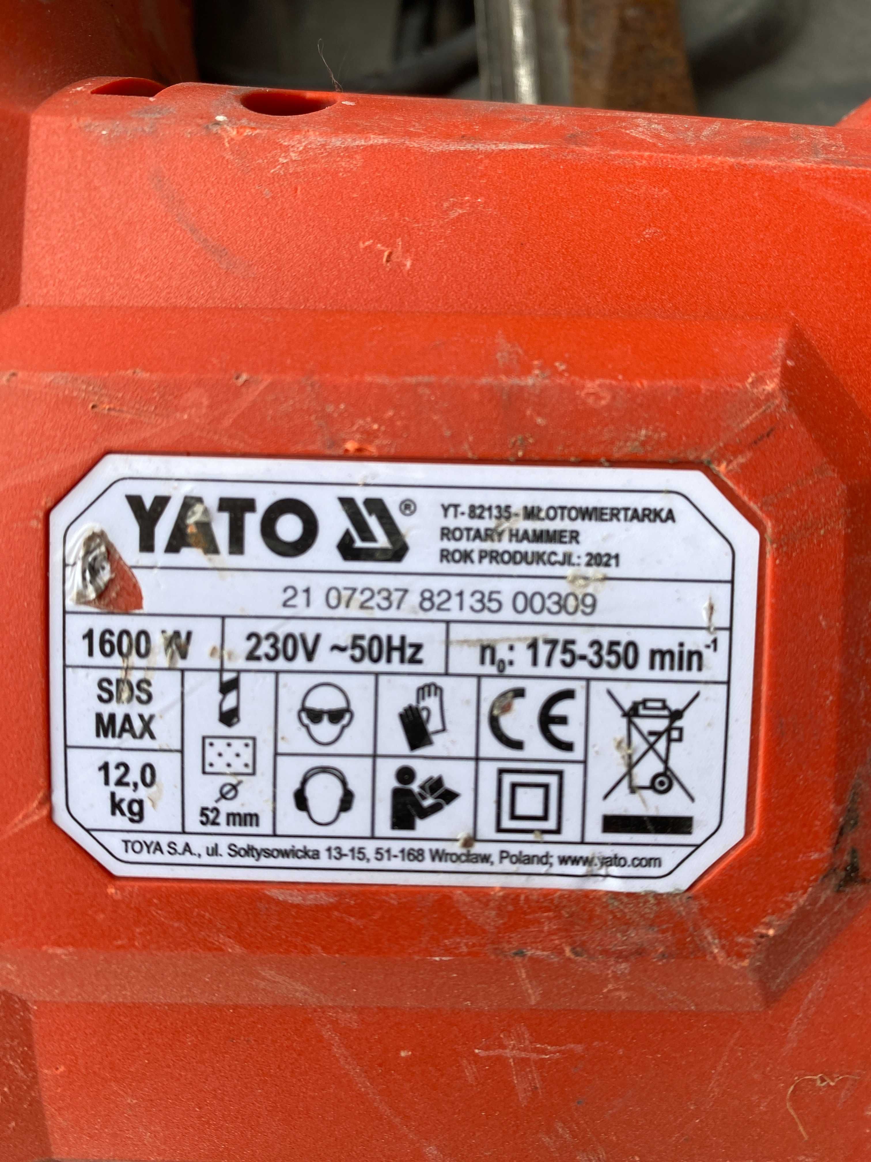 Młot Udarowy YATO 82135, 1600W 25J SDS MAX