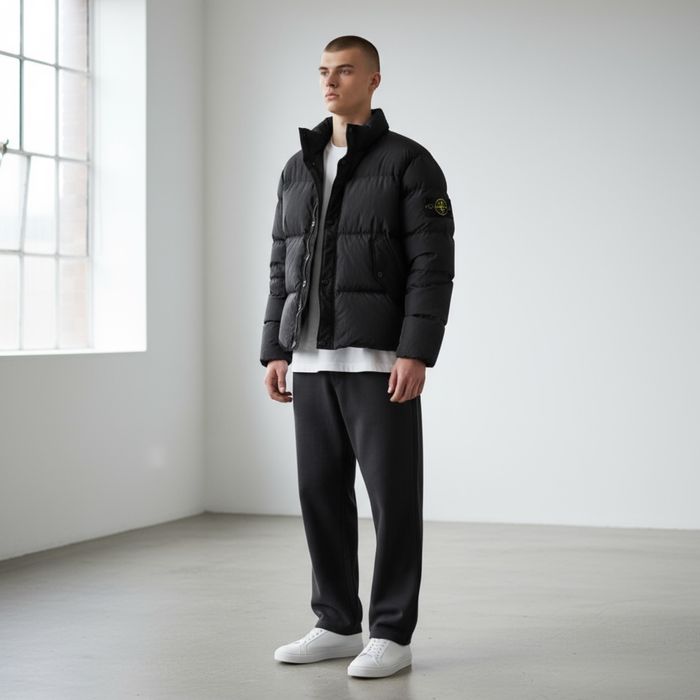 Пуховик Stone Island Nylon Puffer Куртка Зимняя Стон Айленд Черная