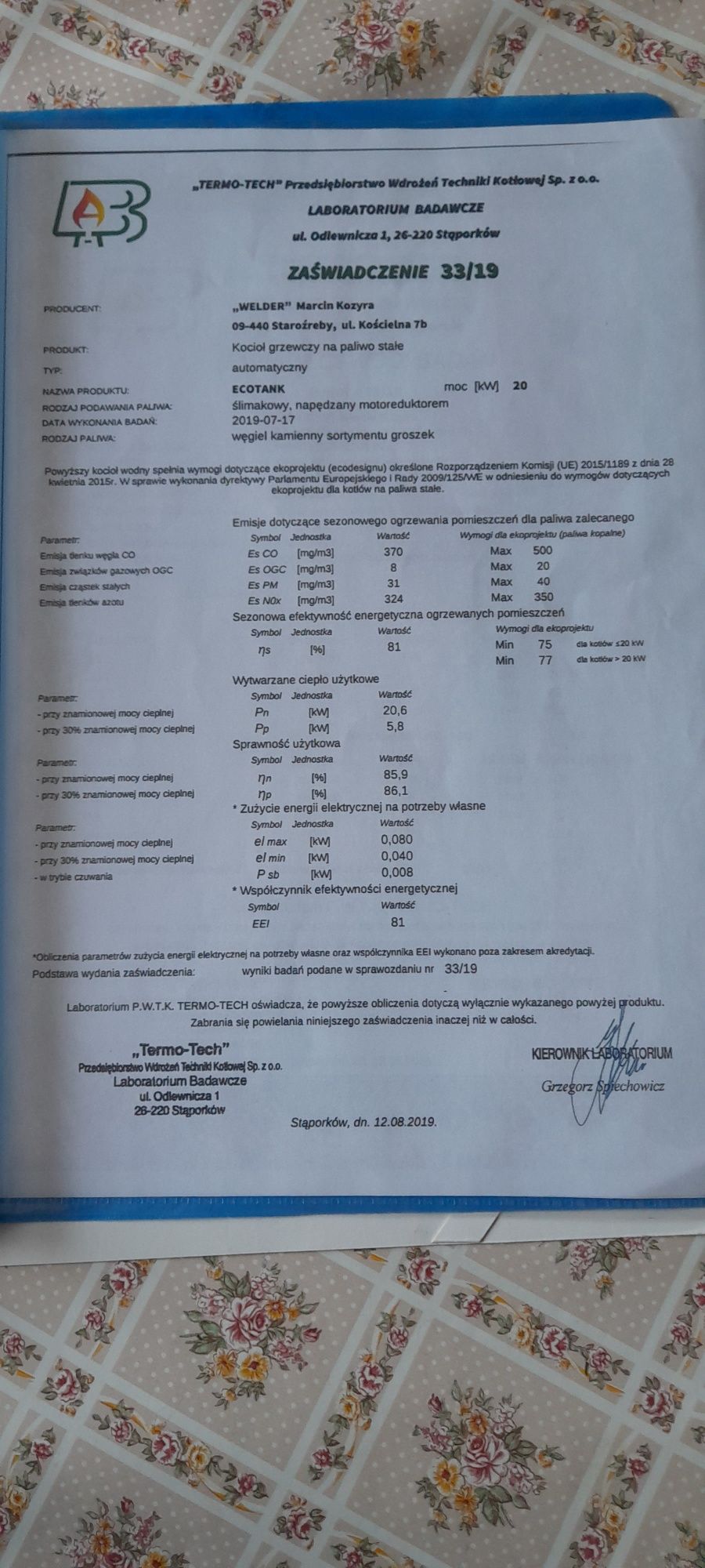 Kocioł 20 kw na paliwa stale