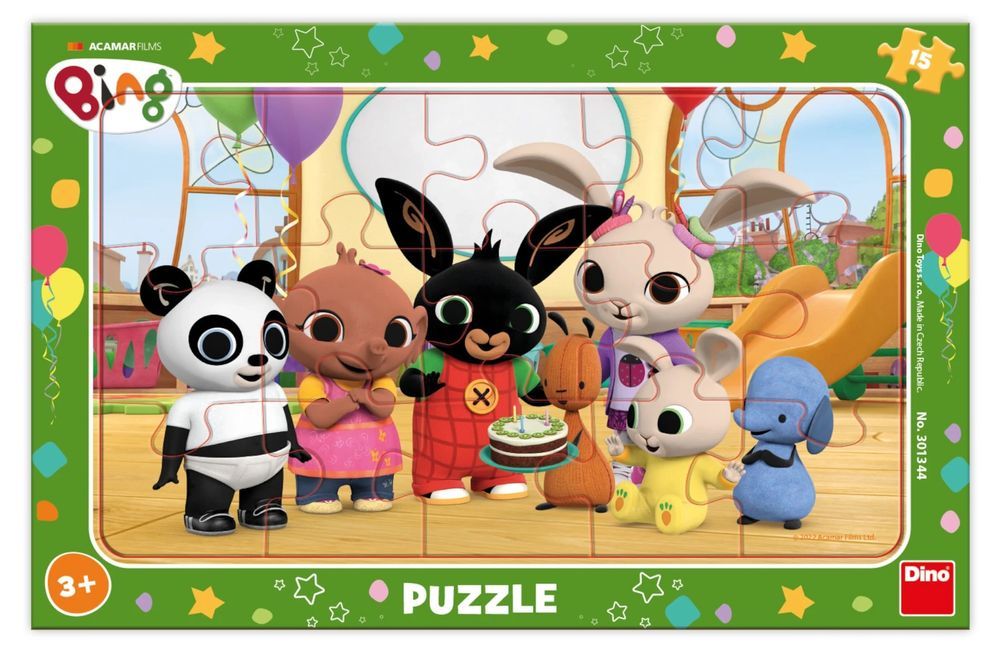 Puzzle ramkowe 15 elementów BING dla dzieci 3+ idealny prezent