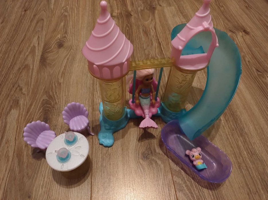 Lalka syrenka barbie ze zjeżdżalnią
