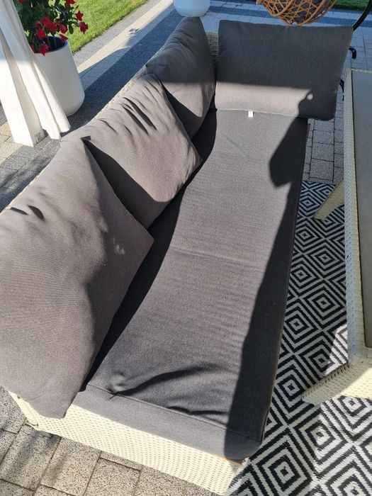 Narożnik sofa ogrodowa ratanowa
