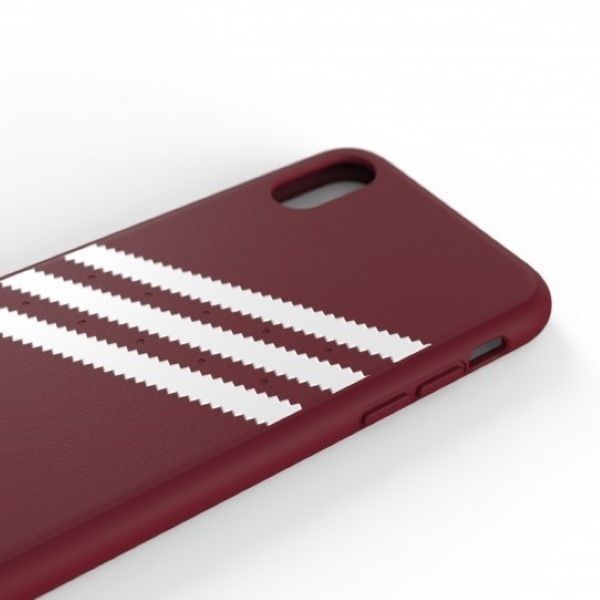 Etui Adidas Or Moulded Pu Suede iPhone X/Xs - Burgundowy