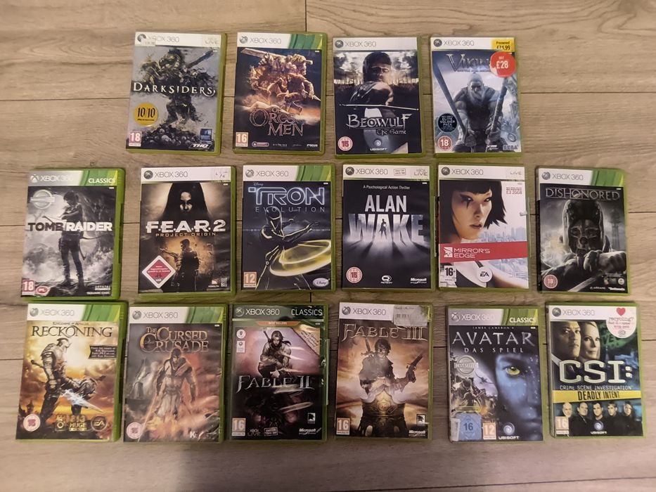 Xbox 360 zestaw wielu Gier