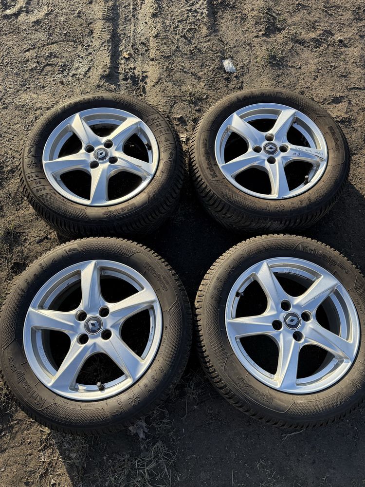 Komplet kół zimowych 4x100 Renault Nissan Dacia 205/60/16 Kleber