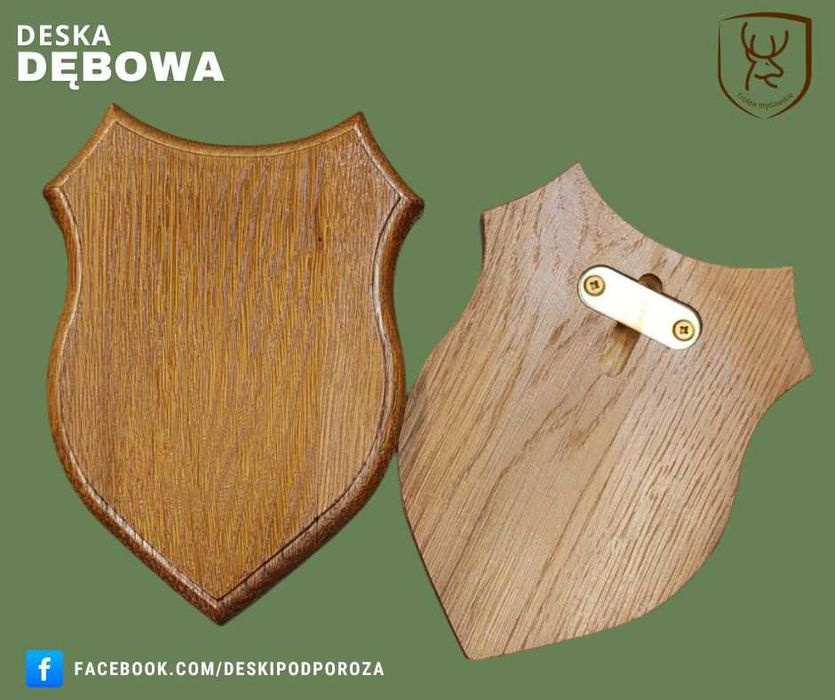 Deski pod poroża, drewno dębowe