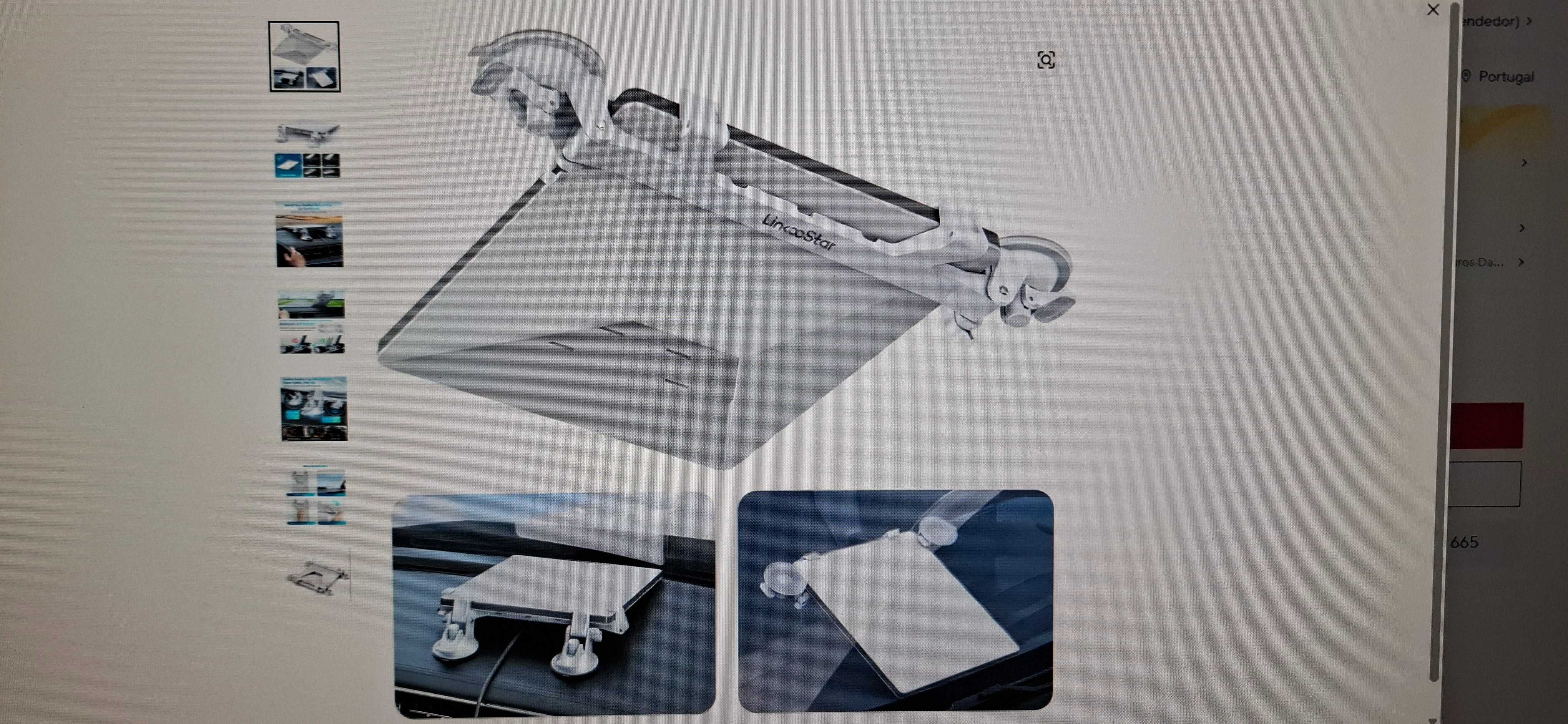 Ventosa para teto solar do carro - Starlink Mini - prato.