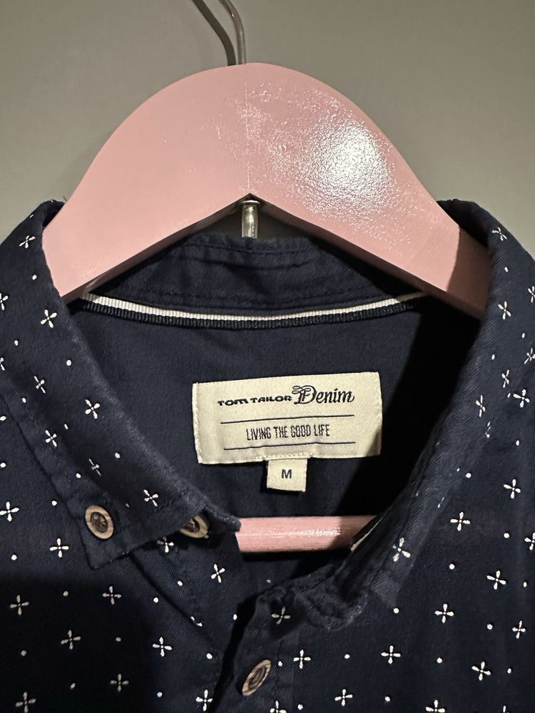 Granatowa męska koszula Tom Tailor