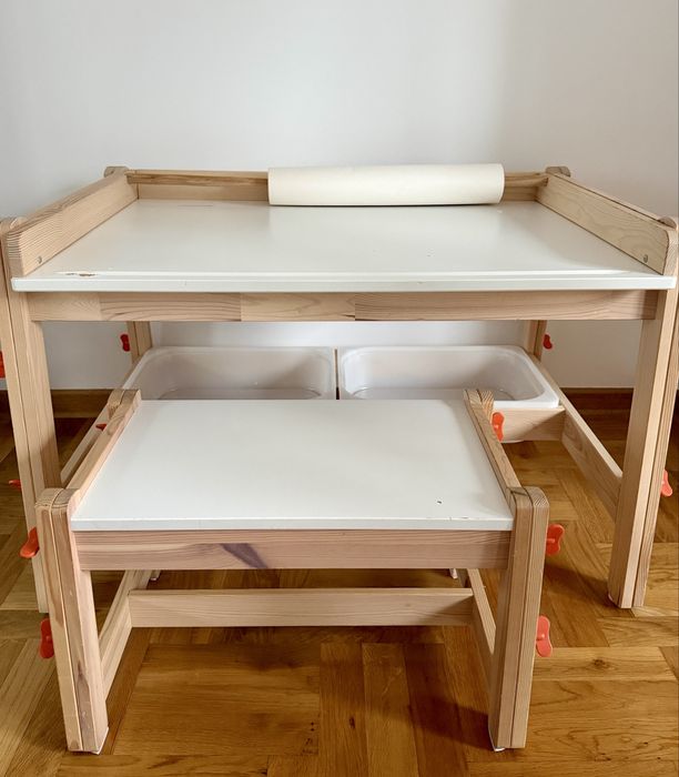 Biurko z ławką Ikea Flisat