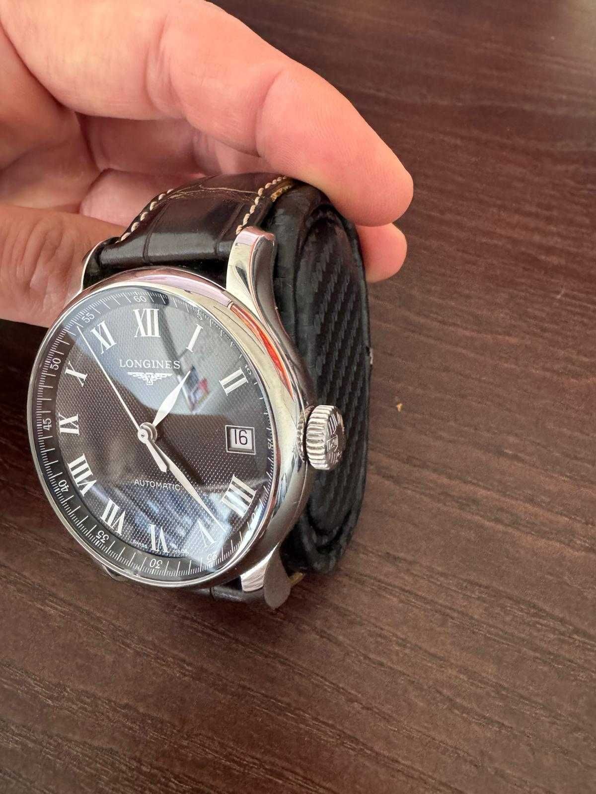 Czarny zegarek Longines Master Collection