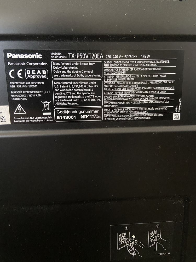 Mega okazja , telewizor  Panasonic  Viera 50 cali  plazma .