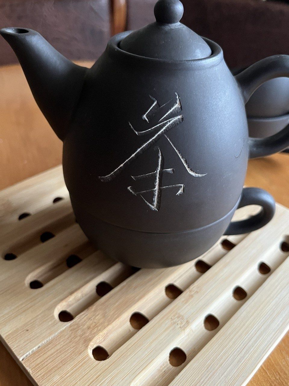 Чайник для заварки с чашечками глиняный китайский