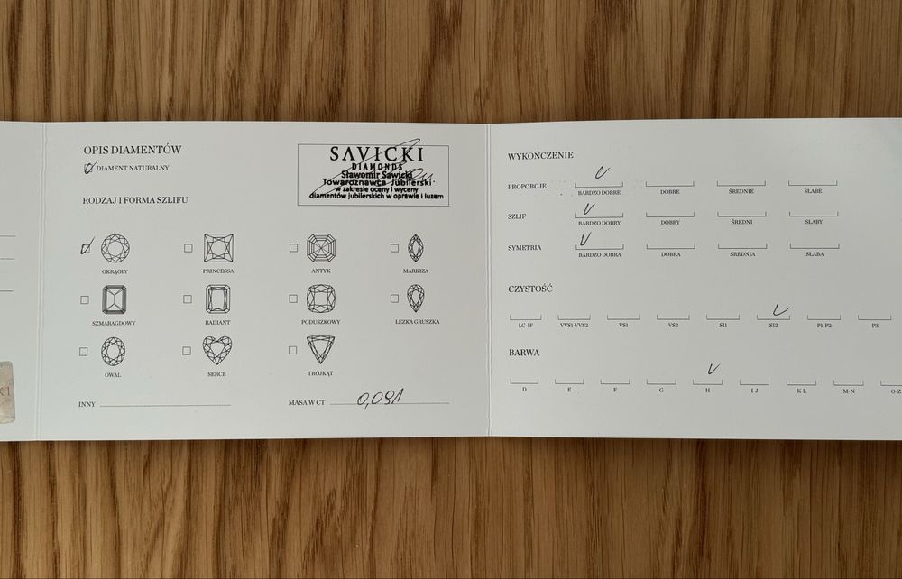 Pierścionek zaręczynowy Diament 0.09 ct złoto Rozmiar 7 różowe