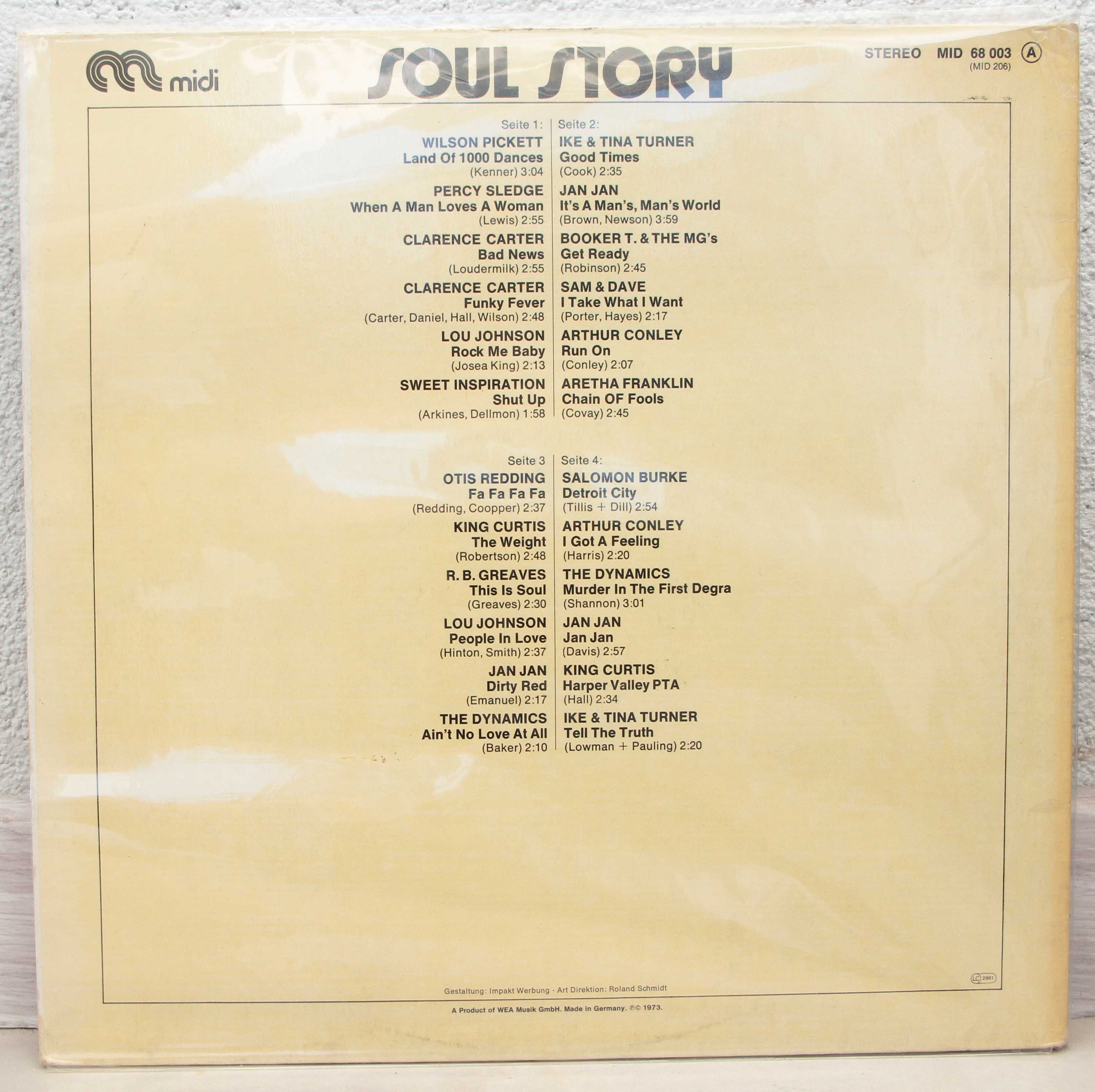 Soul Story 2LP  WEA Germany 1973